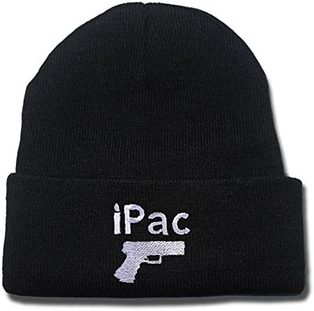 RHXING I Pac Logo Beanie Fashion Unisex Embroidery Beanies Skullies Knitted Hats Skull Caps