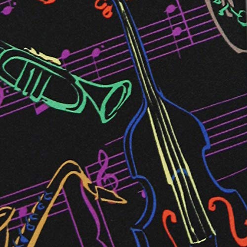 Jazz Instruments Tie Mens Music Neckties by Three Rooker