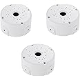 Universal Bullet Security Camera Junction Box Mount Bracket Plastic Rainproof Junction Box Mount Bracket for IP Camera Electric Enclosure, Indoor/Outdoor Wall Cable Junction Base Boxes (3 Pack)