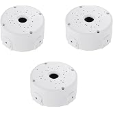 Universal Bullet Security Camera Junction Box Mount Bracket Plastic Rainproof Junction Box Mount Bracket for IP Camera Electric Enclosure, Indoor/Outdoor Wall Cable Junction Base Boxes (3 Pack)