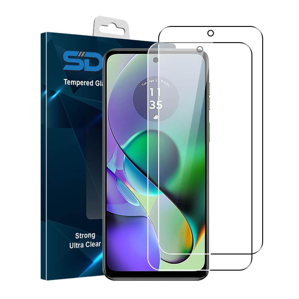 SDTEK *2 Pack Screen Protector Compatible with Motorola Moto G54, Tempered Glass Premium Screen Guard