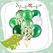 60 Pieces 12 Inch Green and White Balloons Green Marble Confetti Agate Balloons for Summer Hawaiian Jungle Animal Baby Shower Wedding Office Birthday Party Decoration Supplies