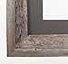 BarnwoodUSA Multi Opening Mat with 100% Up-cycled Reclaimed Wood Frame (3-5x7, Cinder)