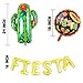 Cinco De Mayo Decorations Fiesta Party Foil Balloons Backdrop Kit Balloon Banner Cactus Backdrop Mexican Fiesta Taco Centerpieces Paper Fans Flower Tassel Garland