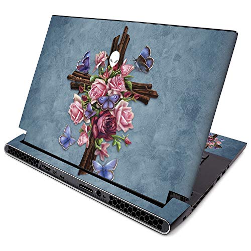 MightySkins Skin for Alienware M15 R2 (2019) - Rose Cross | Protective, Durable…