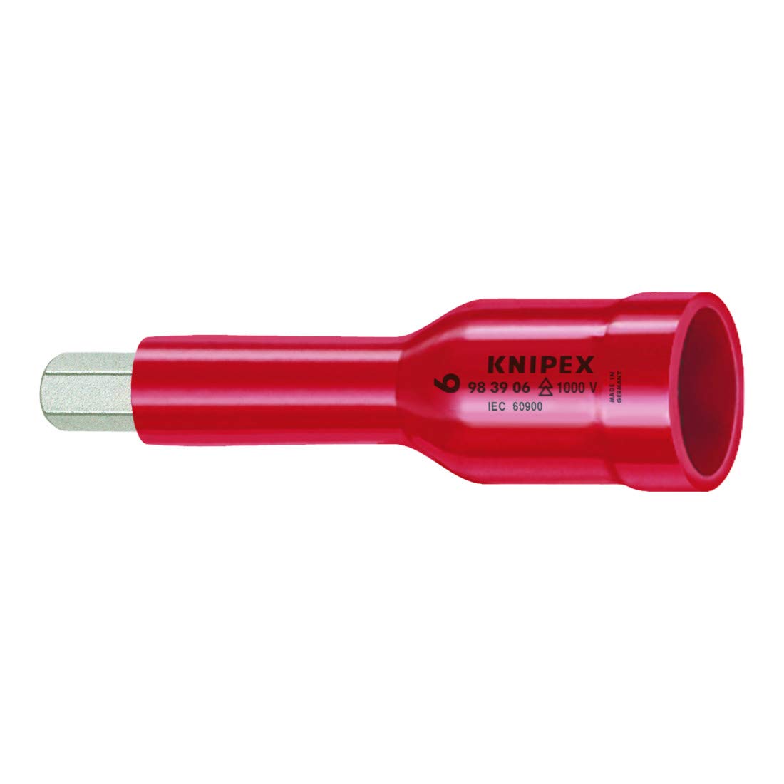 KNIPEX Hexagon Socket for Hexagonal Socket Screws with Internal Square 3/8" 75 mm, 98 39 05