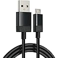 Charger Charging Cable for Xbox One Controller, Micro USB 2.0 Play Data Sync Cord for PlayStation 4, PS4 Slim/Pro Controller, Samsung Galaxy, Android Phone (Black 10 Feet)