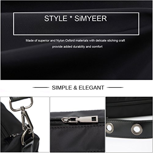 SiMYEER Crossbody Bag Purse Multi Zipper Pocket Shoulder Bag Messenger Bag for Women