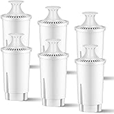 WaterJingYi Replacement for Brita Filter, Replacement for Brita Water Pitchers and Dispensers, Classic OB03, Mavea 107007, 35557, NSF Certified Water Filter, 6 Pack