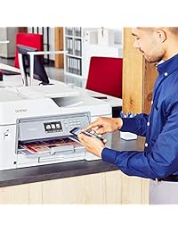 Impresora todo en uno para impresoras Brother de inyección de tinta con cartuchos de inyección de tinta, inalámbrico, Duplex, e impresión móvil, Reposición de  Dash habilitada