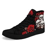 coolcustomize Skull High Tops Canvas Shoes for Men
