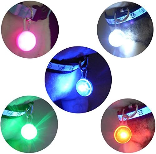 Carlie 5Pcs/Pack Clip on Dog Collar LED Lights Charms - Safety LED Lights for Dogs and Cats