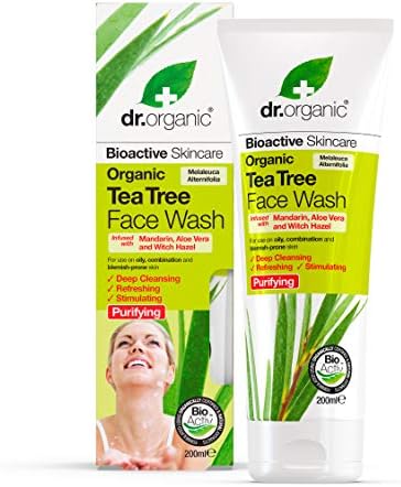 dr organic tea tree face wash 200ml