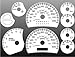 2003-2007 Chevrolet Silverado Truck GAS White Face Gauges