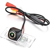 aSATAH AHD 720P/CVBS Car Rear/Front View Camera Fisheye Lens License Plate Cam with RCA Cable &amp; Vehicle Camera for BMW 3 E46 E90 E91 E92 5 E39 E60 E61 X5 E53 E70 &amp; Backup Camera