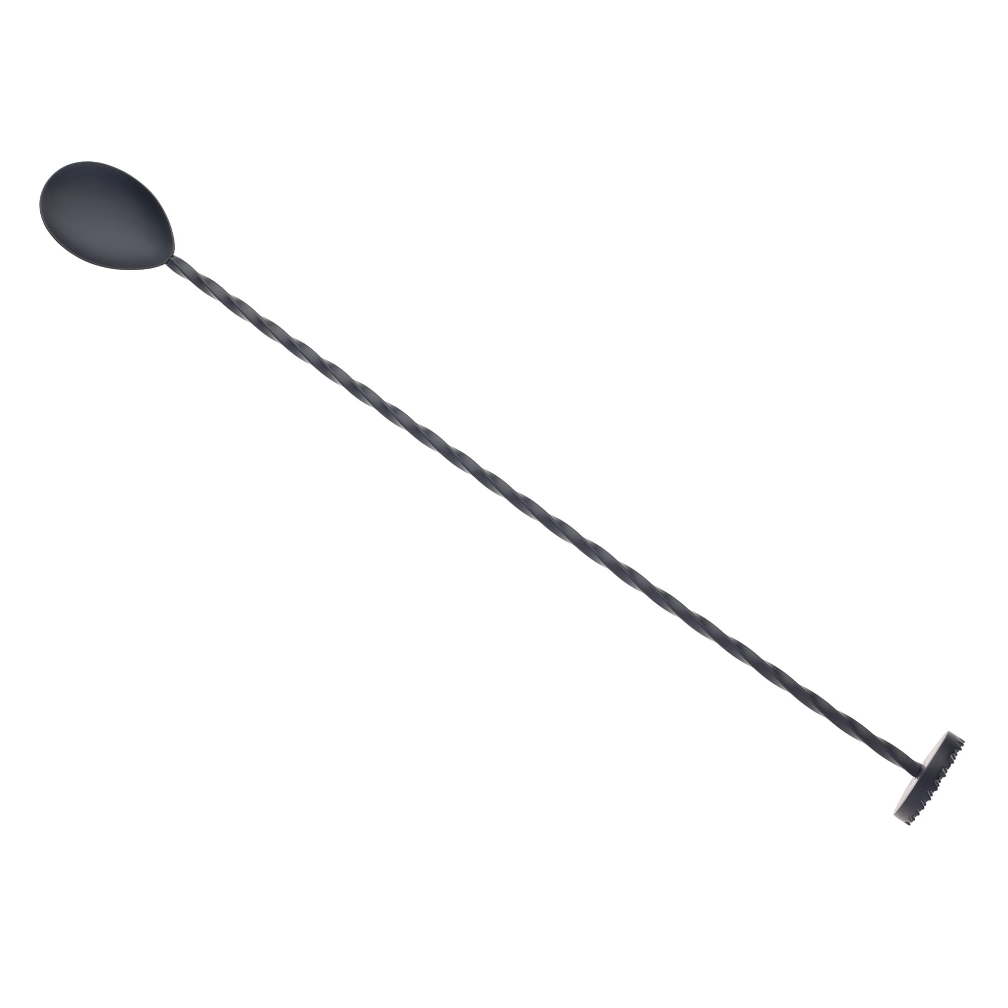 Barfly Muddle Bar Spoon, Muddler 11 13/16" (30 cm), Matte Black Image Barfly Muddle Bar Spoon, Muddler 11 13/16" (30 cm), Matte Black Image