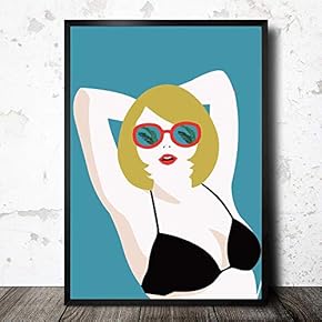 Framed Canvas Wall Art for Living Room, Bedroom Fashion Lady Canvas Prints for Home Decoration Ready to Hang - 16x24 inches
