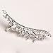 Ear Crawler Earring Climber Ear Cuff Pin Vine Wrap Stud Angel Wings CZ Crystal Rhinestone Clip On Jewelry