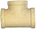 Anderson Metals 38101 Red Brass Pipe Fitting, Tee, 1