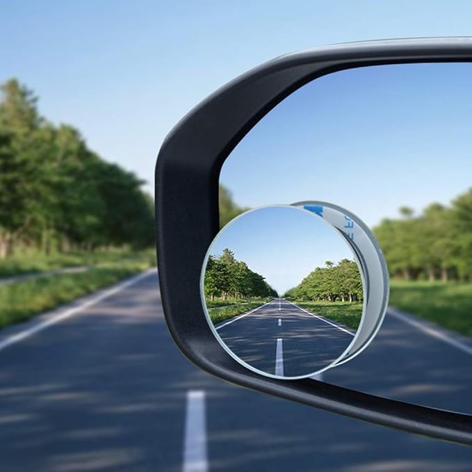 SUNFeng Car Rearview Mirror, Small Round Mirror Reversing Wheel Mirror
