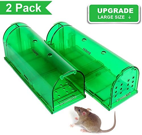 Mouse Trap Humane Rat Trap Live Mouse Trap Catch and Release,No Kill, No Pain,Safe Walk The Plank Mouse Trap 2019 Upgraded Version 2 Pack