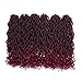 3 Packs Faux Locs Crochet Hair 20 Inch Wavy Curly Goddess Locs Crochet Hair Braiding Hair with Curly Ends Pre Looped Goddess Faux Locs crochet hair for Black Women Soft Locs Hair Extension(T1B/BUG)