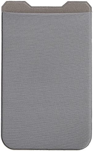 Sincase Extra Tall Stick-on Card Holder Secure Full Coverage Self Adhesive Credit Card Sticker Pocket for Back of iPhone, Samsung, Most Smartphones &amp; Cases, Gray
