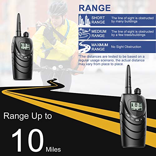 Rechargeable Walkie Talkies for Adults, 22 Channel FRS Long Range Walkie Talkie Two Way Radio with 1500mAh Rechargeable Li-ion Battery for Adult Outdoor, Business, Camping, Cruising - Thumbnail 4
