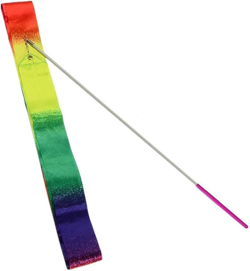 ACE SELECT Dance Ribbons with Wands 4m Rhythmic Gymnastics Ribbon Dance Streamer for Kids Baton Twirling