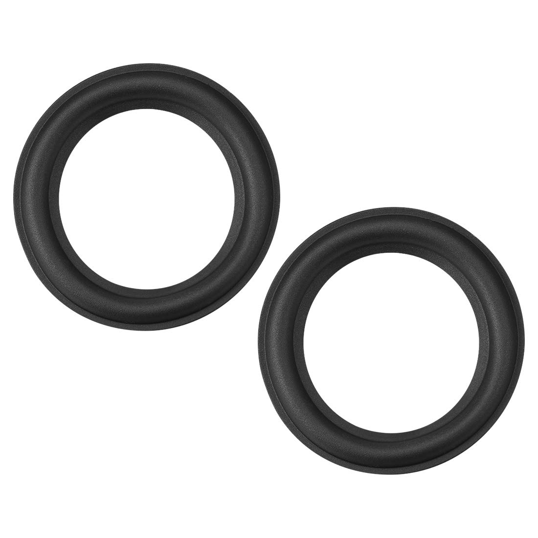 uxcell 2.75 Inch Speaker Rubber Edge Surround Rings Replacement Part for Speaker Repair or DIY 2pcs
