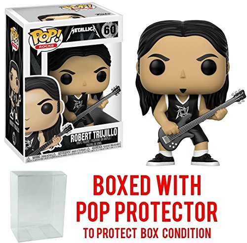 Pop! Music: Metallica -Robert Trujillo Vinyl Figure and (Bundled with Pop BOX PROTECTOR CASE)