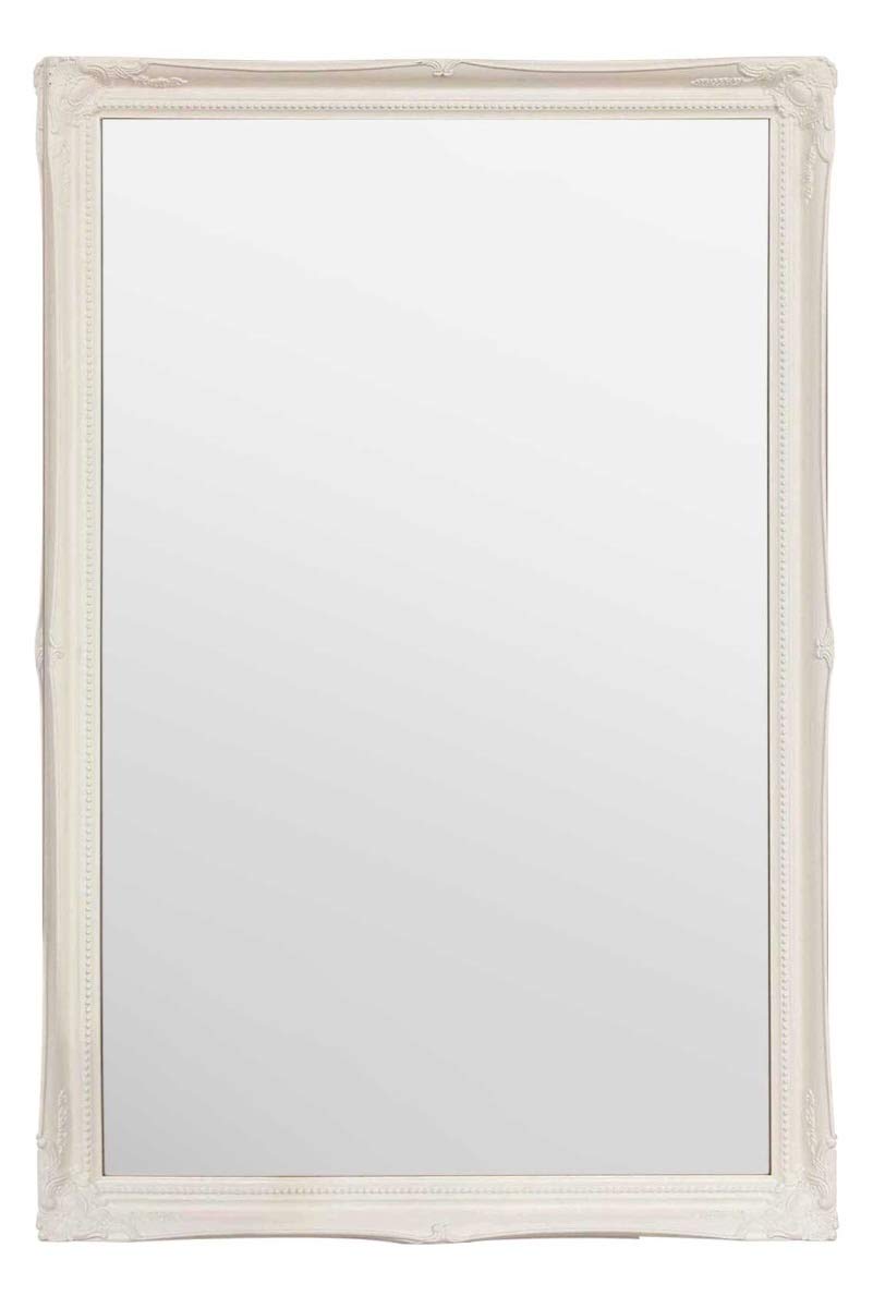 FRAMES BY POST 40" x 28" (102cmx71cm) Large White Framed Vintage Style Beautiful Design Ornate Shabby Chic Over Mantle Big Wall Mirror, 102x71,4028