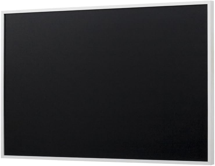 Bi-Office Chalkboard, Black Non Magnetic Surface, White Lined MDF Frame, 88.5 x 58.5 cm, white frame, W59 x H89 cm - Image 4