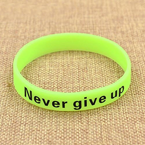 Flamboyantgoods Glow In Dark Silicone Rubber Elasticity Sport Wristband Cuff Bracelet Bangle New Light Green