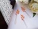 Missgrace Bridal Rose Gold Hair Pins Women Crystal Rhinestone Headpiece Wedding Leaf Hair Pins Clips Bridal Hair Jewelry Wedding Hair Accessories (pack of 3)