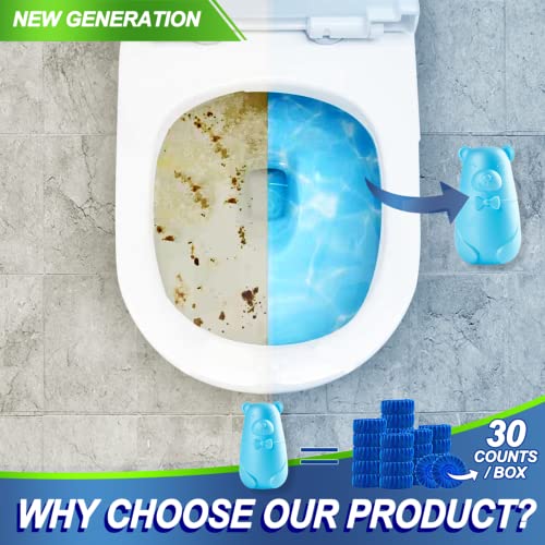 Automatic Toilet Bowl Cleaner Tablets with Bleach Blue Toilet Bowl