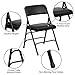 Flash Furniture Hercules Series Metal Folding Chairs for Parties and Weddings, Commercial Event Chairs with Padded Seats, 300-lb. Static Weight Capacity, Set of 4, Black