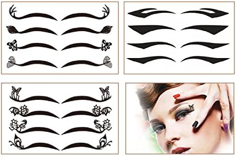 Auch 12 Pairs Eyeliner Stickers, 12 Styles Temporary Instant Tattoo Transfer Eyeshadow Eyeliner Eyes Sticker