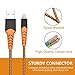 Aoshitai Charging Cable 4 Pack [ 3Ft 6Ft Nylon Braided for iPhone X/8/8Plus/7/7Plus/6/6Plus/6S/6Splus Ipad iPod and More - Orange