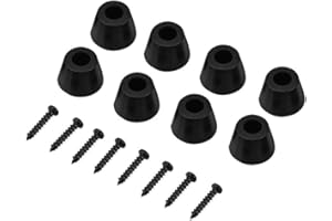 4 Pairs 30x20mm Rubber Guitar Amp Cone Feet Black Rubber Bumper Pads Anti-vibration Base with Screw
