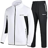 Guanzizai Men's Casual Tracksuit Long Sleeve Sweatsuit Athletic Set Full Zip Running Jogging Sports Jacket and Pants
