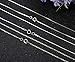 FIBO STEEL 3 Pcs Stainless Steel 1mm Snake Box Curb Chain Necklaces for Men Women Fashion Thin Crafted Twisted Necklace Jewelry Set