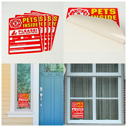 image for Vinyl Friend Pet Alert Stickers - FIRE Safety Alert and Rescue (10 Pac