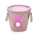 Easter Egg Basket for Kids Bunny Burlap Bag to Carry Eggs Candy and Gifts (Bunny Pink)