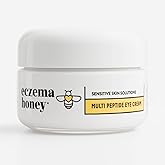 ECZEMA HONEY Multi Peptide Eye Cream - Anti Aging Eye Cream for Dark Circles & Puffiness - Facial Skin Care Products for Eczema, Dry & Sensitive Skin (0.5 Oz)
