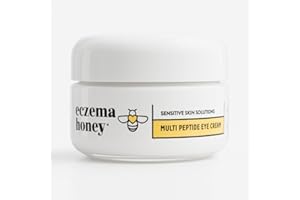 ECZEMA HONEY Multi Peptide Eye Cream - Anti Aging Eye Cream for Dark Circles & Puffiness - Facial Skin Care Products for Eczema, Dry & Sensitive Skin (0.5 Oz)