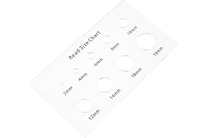 DEARMAMY Acrylic Bead Measuring Board and Rhinestone Beads 2-18mm Portable Lightweight Tool