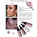 SMYTShop Face Glow Liquid Highlighter Waterproof Contour Make Up Glitter Brighten Shimmer Highlighters Makeup 12 Colors Available (12 Colors:C)