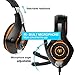 Beexcellent Gaming Headset with Microphone for New Xbox PS4 PC Smart phone Laptops- Surround Sound, Noise Reduction Game Earphone – Easy Volume Control with LED Lighting 3.5MM Jack (Orange)thumb 2