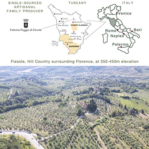 Entimio Cortese | Delicate Organic Olive Oil Extra Virgin | 2018 Harvest Italian Olive Oil from Italy, Tuscany, 2019 Gold Award | First Cold Pressed, Rich in Antioxidants | 16.9 (2 x 8.5) fl oz - Thumbnail 2